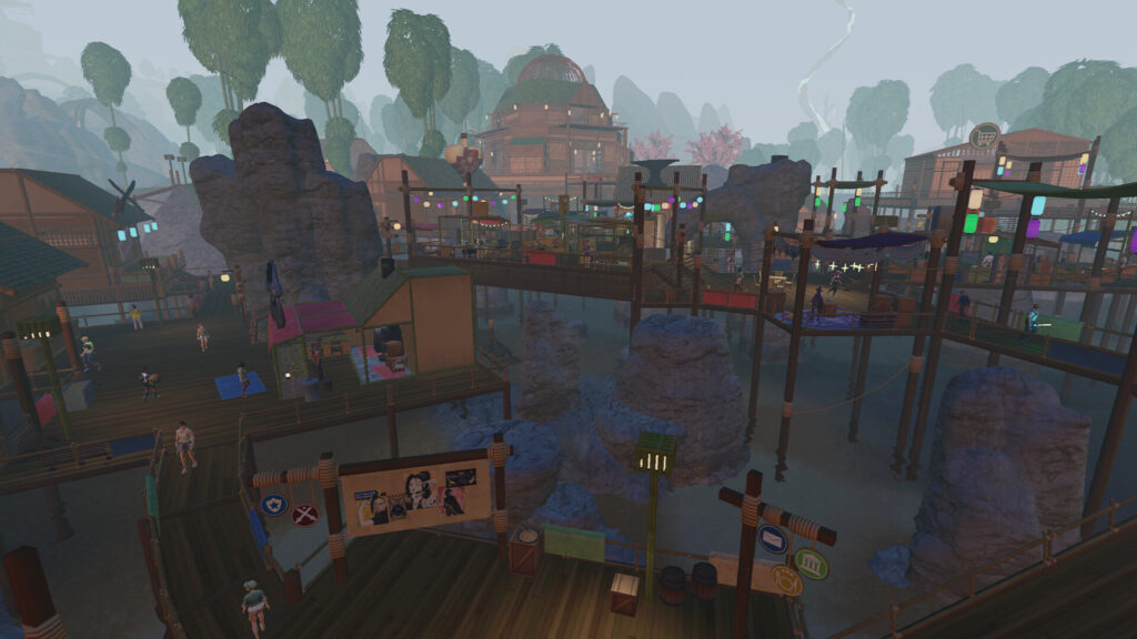 Saleblazers image of lots of shops built on stilts